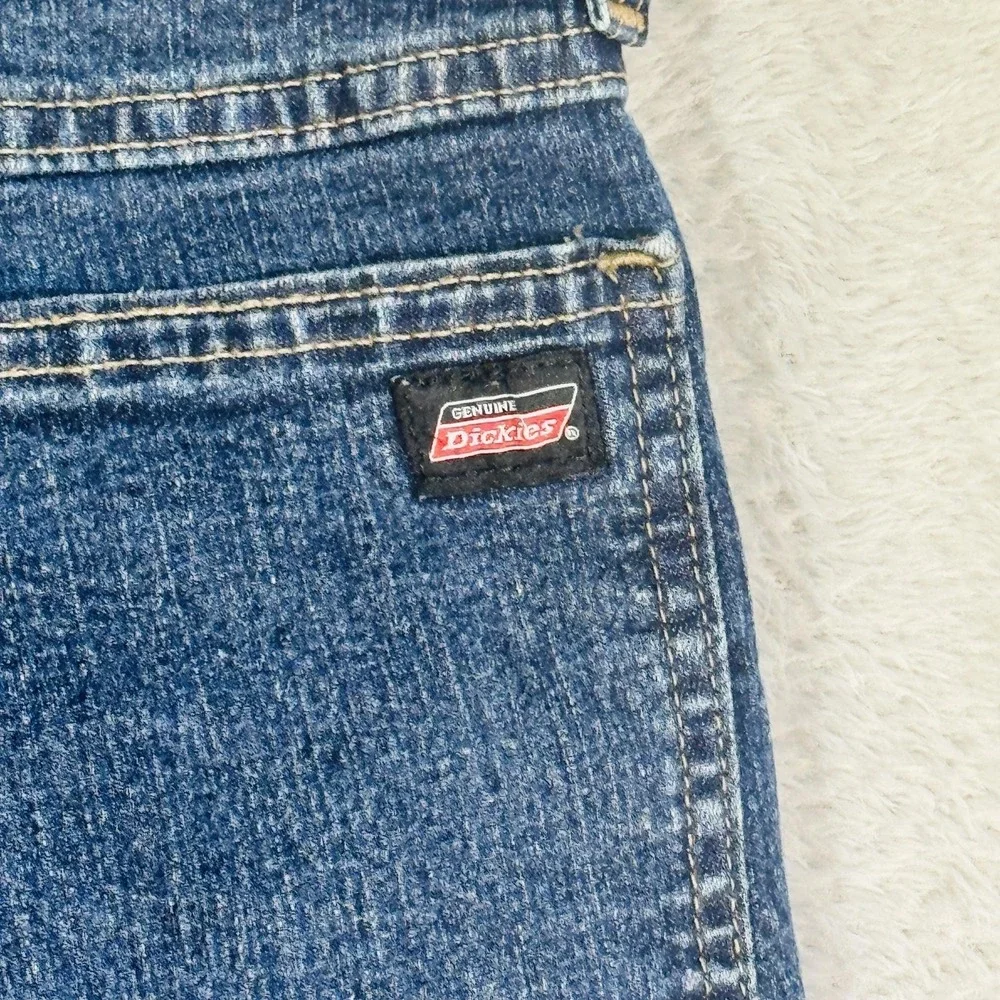 Dickies Shorts Mens 38 Blue Cargo Relaxed Fit Stretch Denim 11 Inseam Pockets